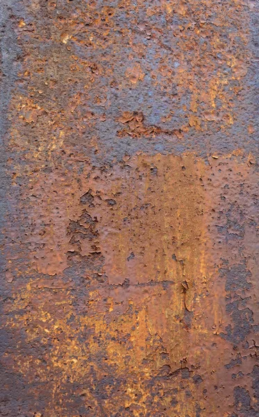 Régi Weathered Corrugated Rusty Fém Textúra — Stock Fotó