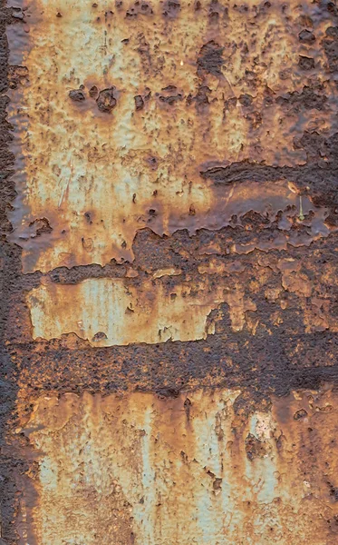 Old Weathered Corrugated Rusty Metal Texture — Stockfoto