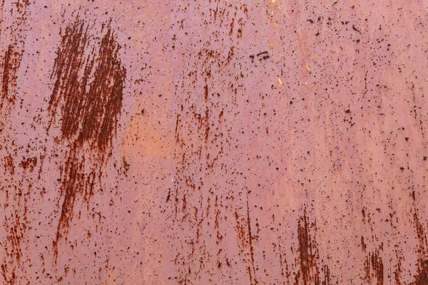 Red Painted Weathered Old Rusty Metal Texture — Stock Photo, Image