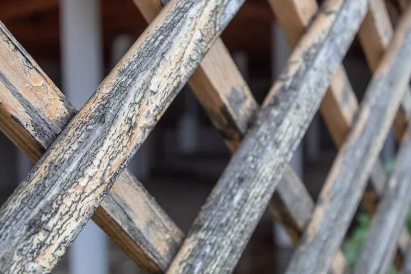 Old Weathered Wooden Fence Close Up