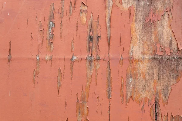 Textura Madeira Coberta Com Tinta Descascamento Vermelho — Fotografia de Stock