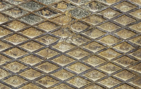 Eski Ayılmış Paslı Şekil Oluşturulmuş Metal Doku