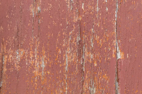 Textura Madera Cubierta Con Pintura Pelado Rojo — Foto de Stock