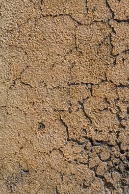 Kahverengimsi Soyulmuş Eski Çürük Beton Duvar dokusu