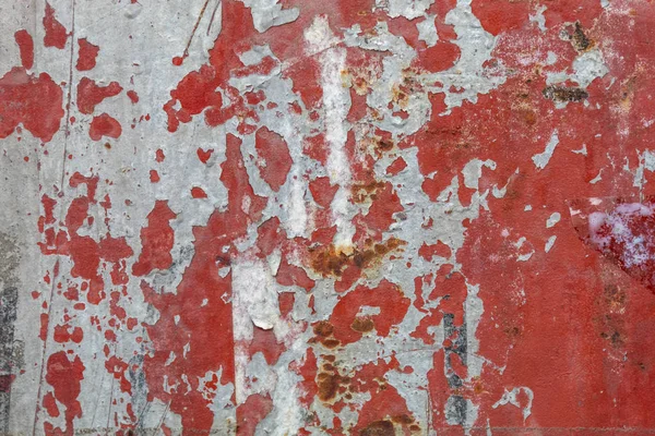 Textura Pared Hormigón Pelado Pintado Rojo —  Fotos de Stock