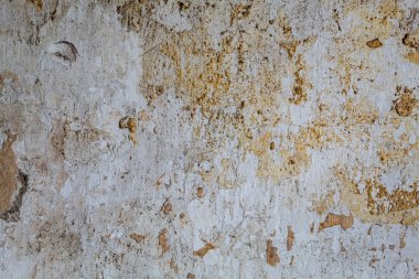 Eskimiş Beyaz Boyalı Beton Duvar dokusu
