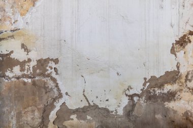 Eskimiş Beyaz Boyalı Beton Duvar dokusu