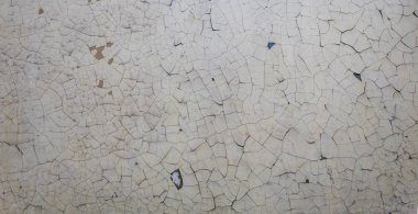 Old Weathered White Painted Cracked Wall Texture