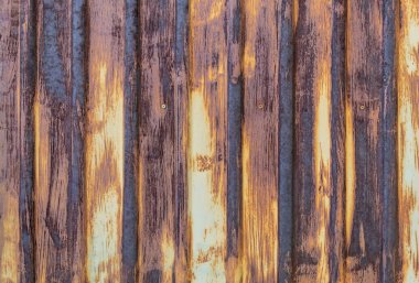 Old Weathered Corrugated Rusty Metal Panels
