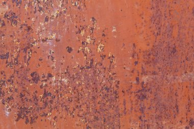 Red Painted Corrugated Rusty Metal Texture