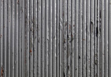 Gri Eski Yıpranmış Paslı Dikey Çizgili Metal Doku