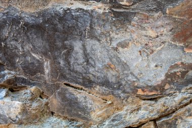 Grayish Old Weathered Cracked Natural Stone Texture