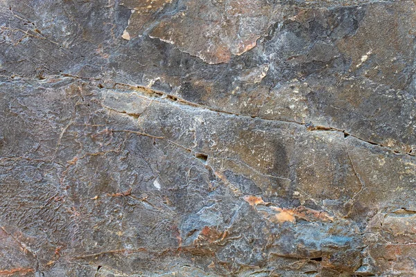 Šedá Stará Ošlehaná Popraskaná Textura Přírodního Kamene — Stock fotografie