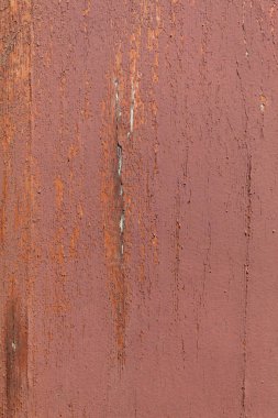 Kırmızı Boyalı Eski Yıpranmış Ahşap Doku