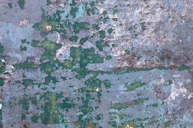 Old Weathered Dirty Damaged Green Grayish Wall Texture