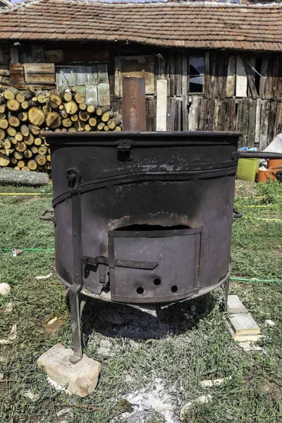 Serbian Traditional Brandy Kettle Bottom Part — Stock Photo, Image