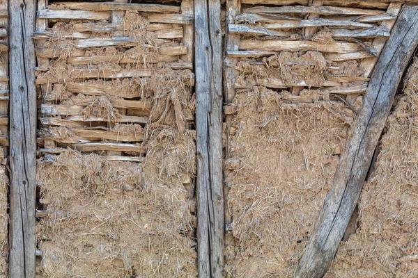 Old Weathered House Mud Wall — Stock Photo, Image