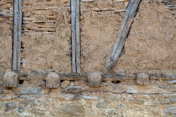 Old Weathered House Mud Wall — Stock Photo, Image