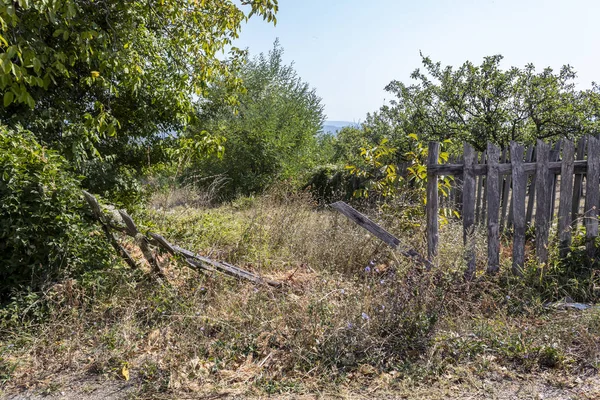 Gebroken Oude Houten Hekken Het Platteland — Stockfoto