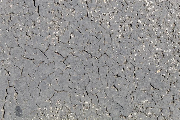 Old Weathered Cracked Asphalt Texture — Stock Photo, Image