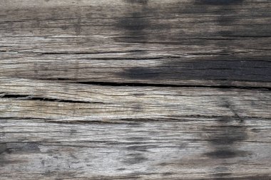 Kahverengimsi Eski Çatlamış Ahşap Doku