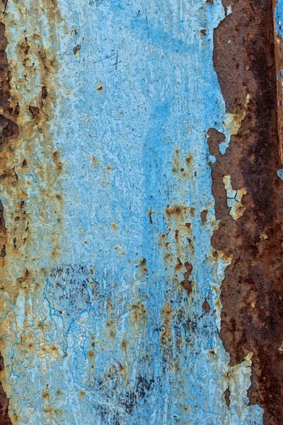 Old Weathered Niebieskawy Tekstury Falistej Metalu — Zdjęcie stockowe