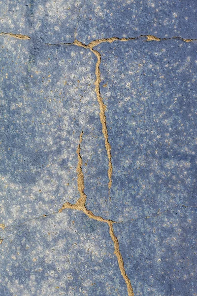 Old Weathered Blue Painted Cracked Concrete Wall Texture — Stock Photo, Image