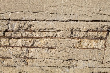 Yıpranmış Çatlamış Beton Duvar dokusu