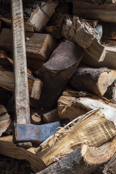 Oude Rusty Houten Logs — Stockfoto