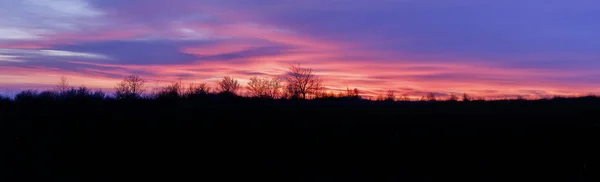 Panoramic Image Beautiful Sunset — Stock Photo, Image