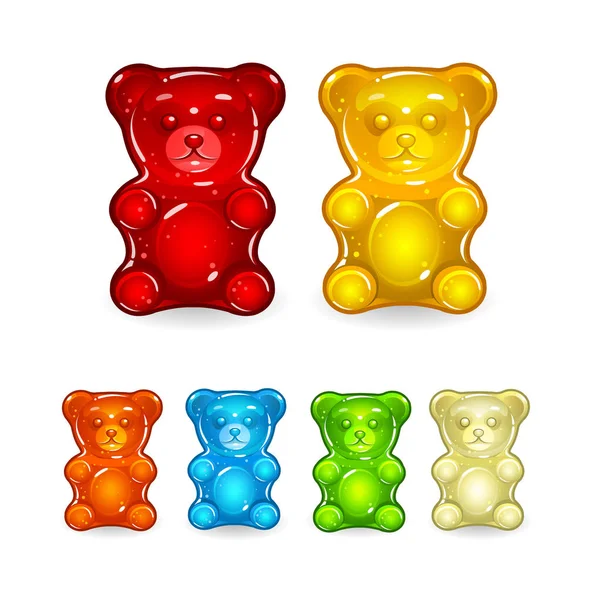 Geleia ursos conjunto 2 —  Vetores de Stock