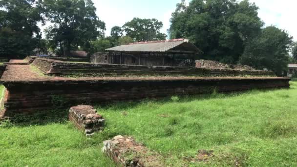 Anuradhapura Sri Lanka Veduta Del Muro Delle Rovine Del Palazzo — Video Stock