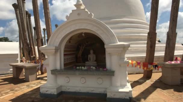 Anuradhapura Sri Lanka Blick Auf Den Kleinen Buddha Bei Dagoba — Stockvideo