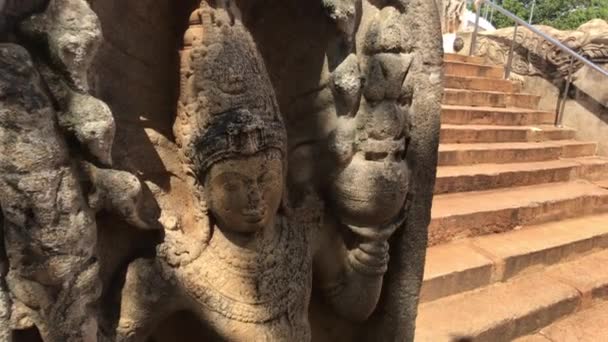Anuradhapura Sri Lanka Vista Sobre Placa Com Imagem Uma Escada — Vídeo de Stock