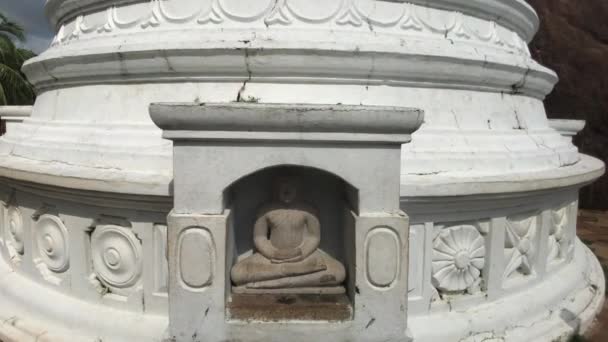 Anuradhapura Sri Lanka Utsikten Över Dagoba Med Liten Buddha — Stockvideo