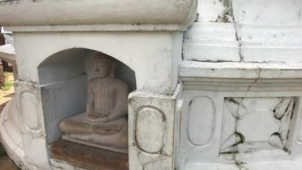 Anuradhapura Sri Lanka Vista Del Dagoba Con Piccolo Buddha Sul — Video Stock