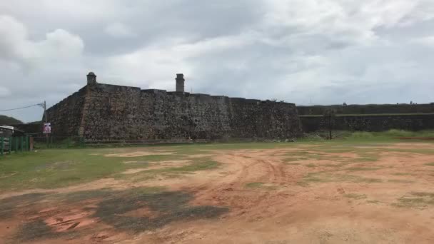 Galle Sri Lanka Muro Principale Della Fortezza — Video Stock