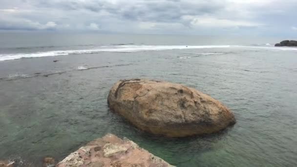 Галле Шрі Ланка Морський Вид Берегові Валуни — стокове відео