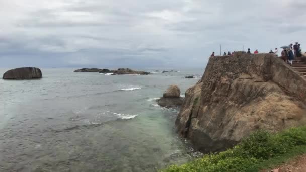 Galle Σρι Λάνκα Θέα Της Βραχώδους Ακτής — Αρχείο Βίντεο