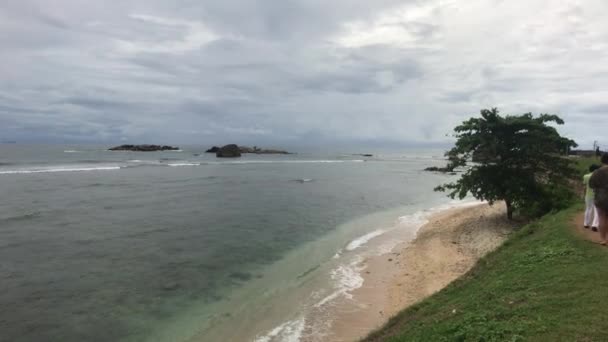 Galle Sri Lanka Deniz Fenerinin Sahili — Stok video