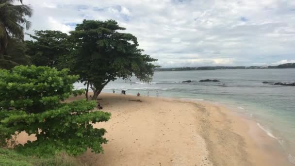 Galle Sri Lanka Blick Auf Den Strand Von Der Festung — Stockvideo