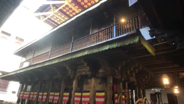 Kandy Sri Lanka Bovenkamer Met Trap Tempel — Stockvideo