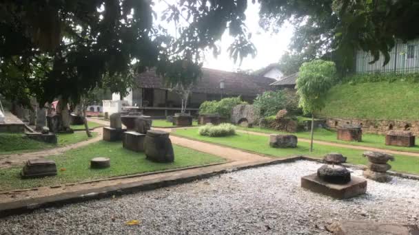 Kandy Sri Lanka Trädgård Längs Staketet Templet — Stockvideo