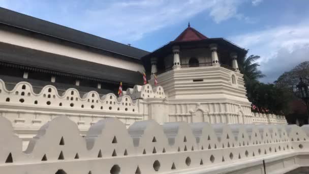 Kandy Sri Lanka Longo Parede Edifícios Templo — Vídeo de Stock