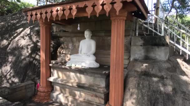 Anuradhapura, Sri Lanka, Buddha against a cliff — Stock Video