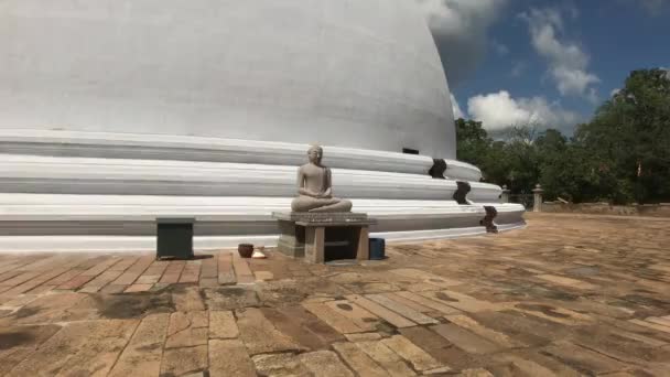 Anuradhapura, Sri Lanka, temple dome base — Stock Video