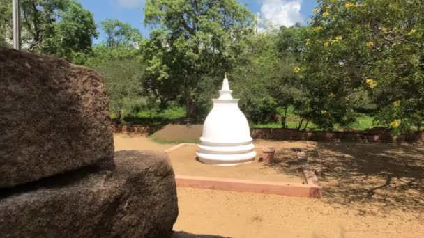 Anuradhapura, Sri Lanka, una pequeña cúpula en la distancia — Vídeo de stock