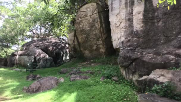 Anuradhapura, Sri Lanka, clearing nära klippan — Stockvideo