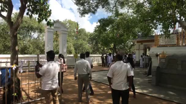 Anuradhapura, Sri Lanka, gebeurtenis in de tempel 1 deel — Stockvideo