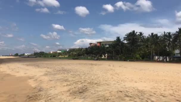 Negombo, Sri Lanka, amplia playa de la ciudad — Vídeos de Stock